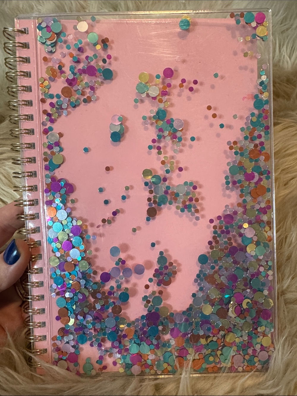 Pink Confetti Spiral Notebook